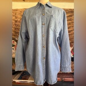 Vintage 80s Premier International Oversized Women’s Denim Jacket Blue Large